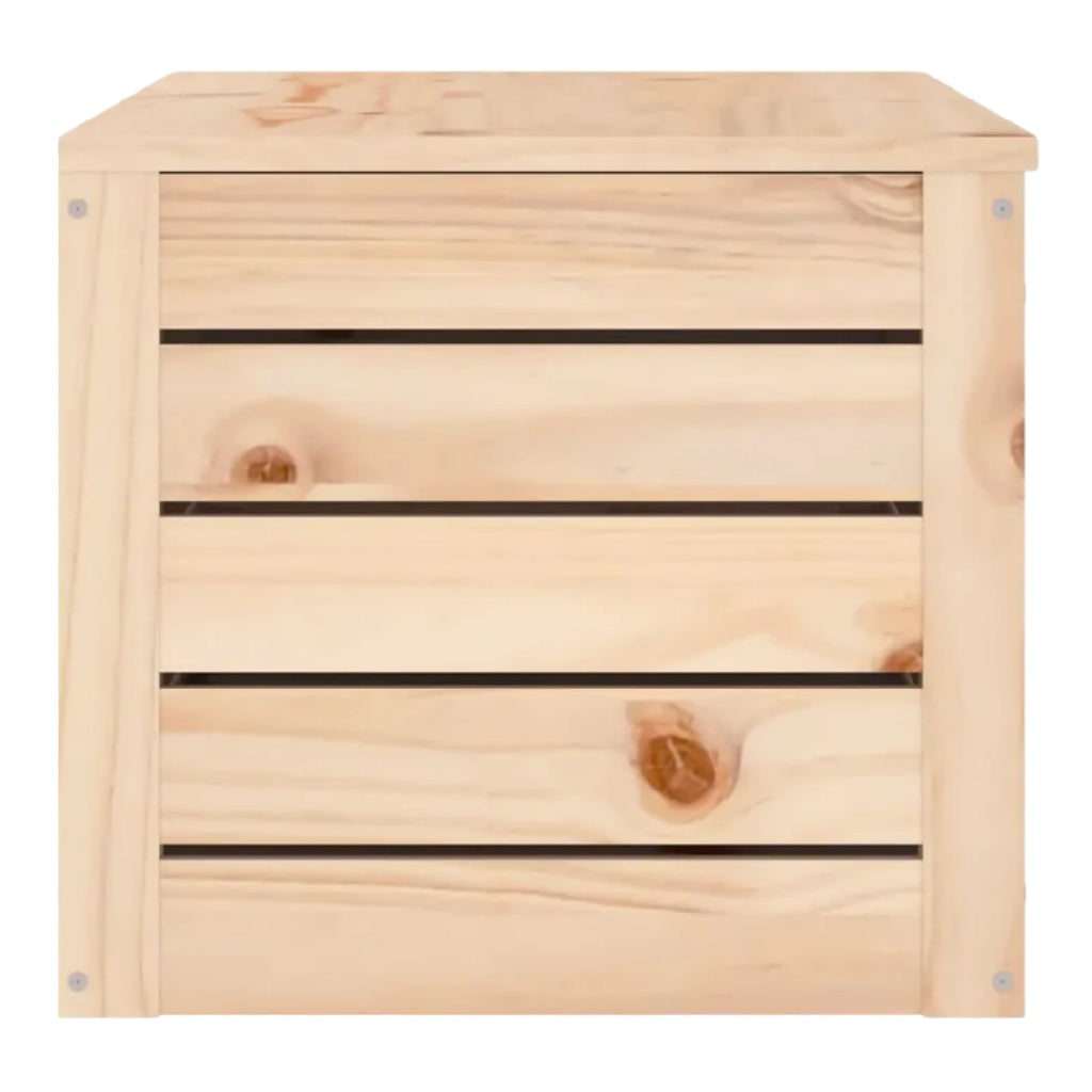 Grenenhouten Opbergkubus met Lattenstructuur