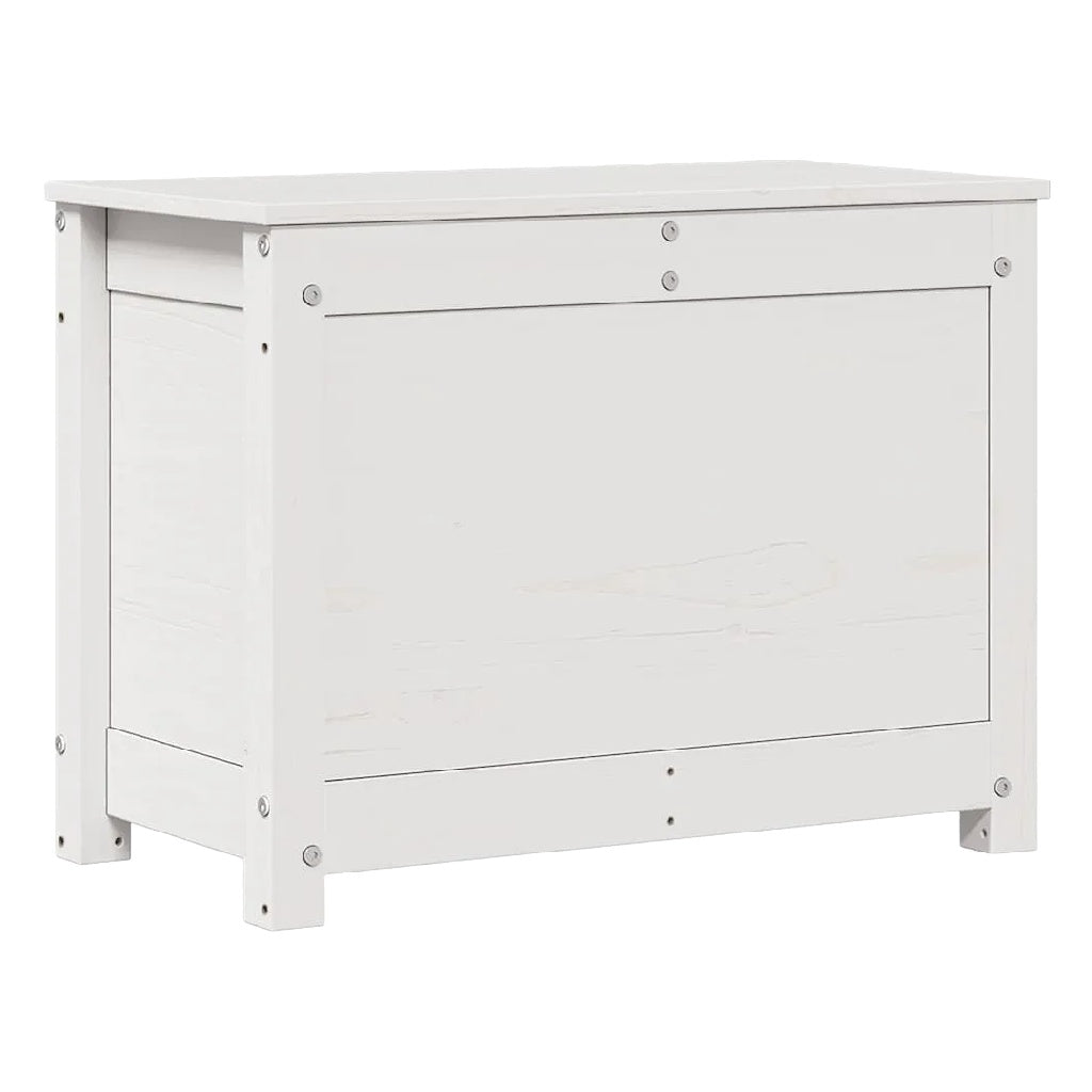 Witte Massief Grenenhouten Opbergkist - Speelgoedkist