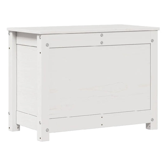 Witte Massief Grenenhouten Opbergkist - Speelgoedkist